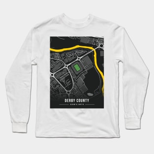 Pride Park Map Design (Black) Long Sleeve T-Shirt